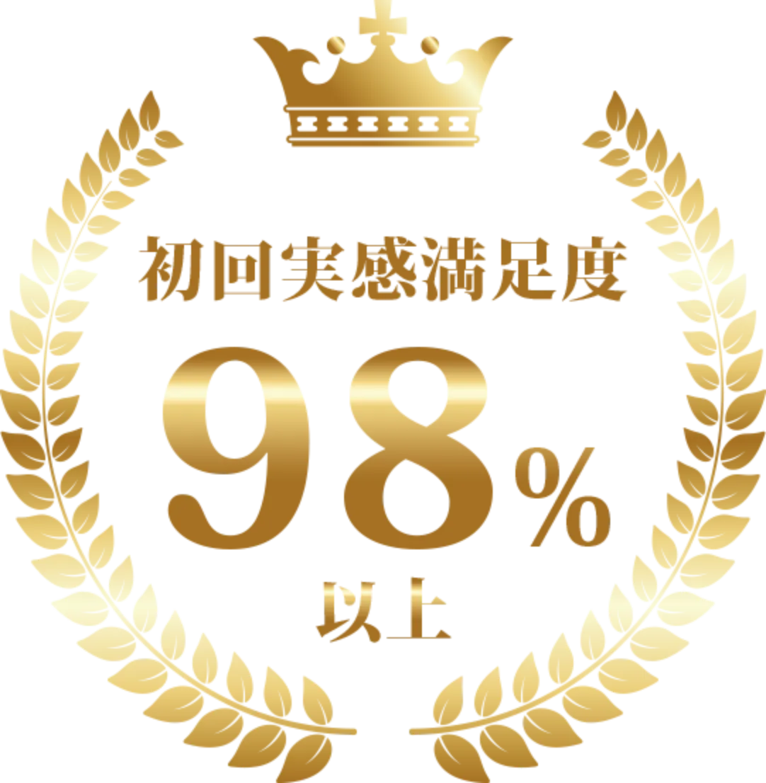 初回実感満足度98％